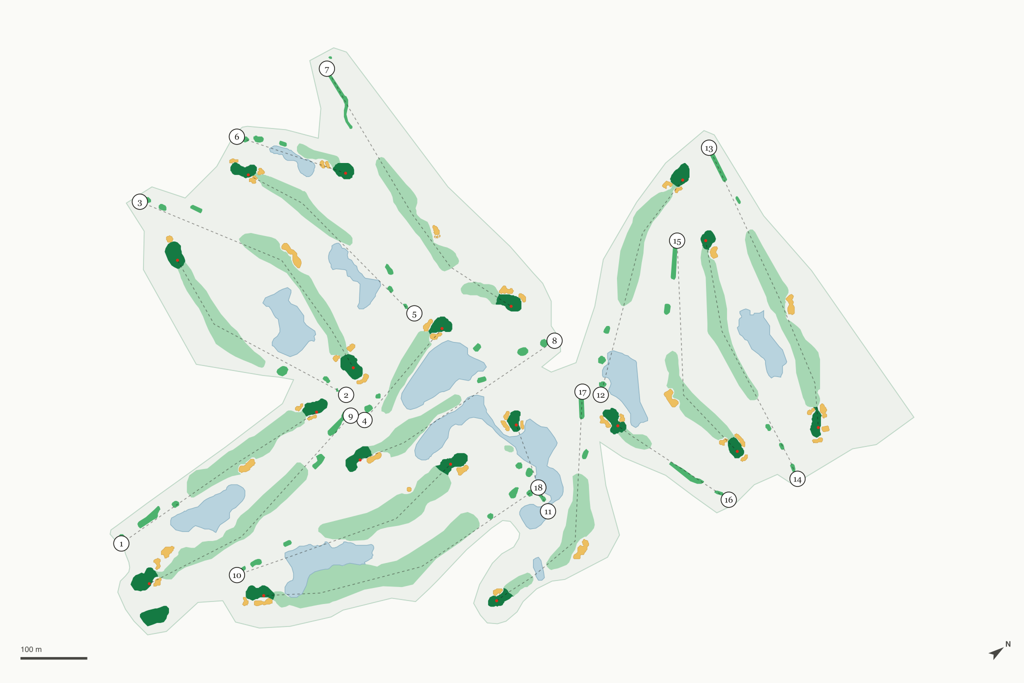 Map of Black Bear Golf Course