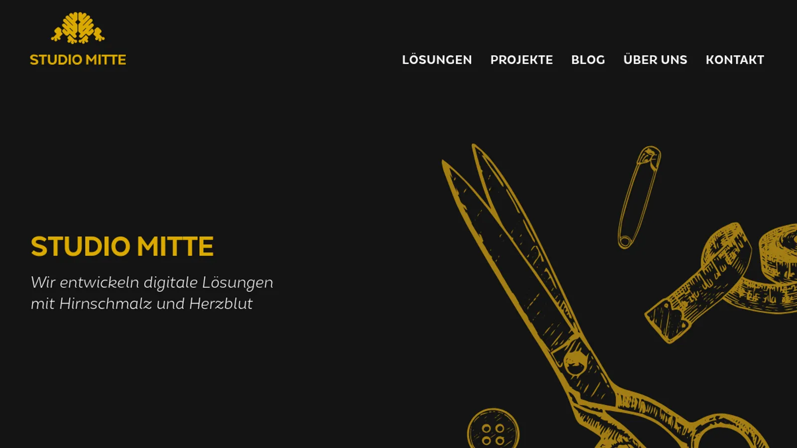 Screenshot of the Studio Mitte Digital Media GmbH homepage