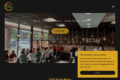 Chai Fresh website homepage