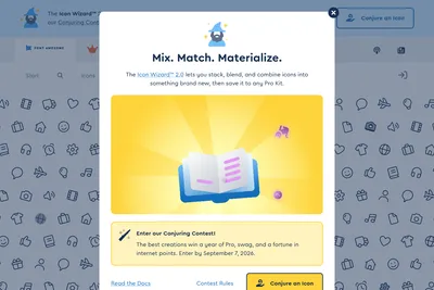 Screenshot of the Font Awesome homepage