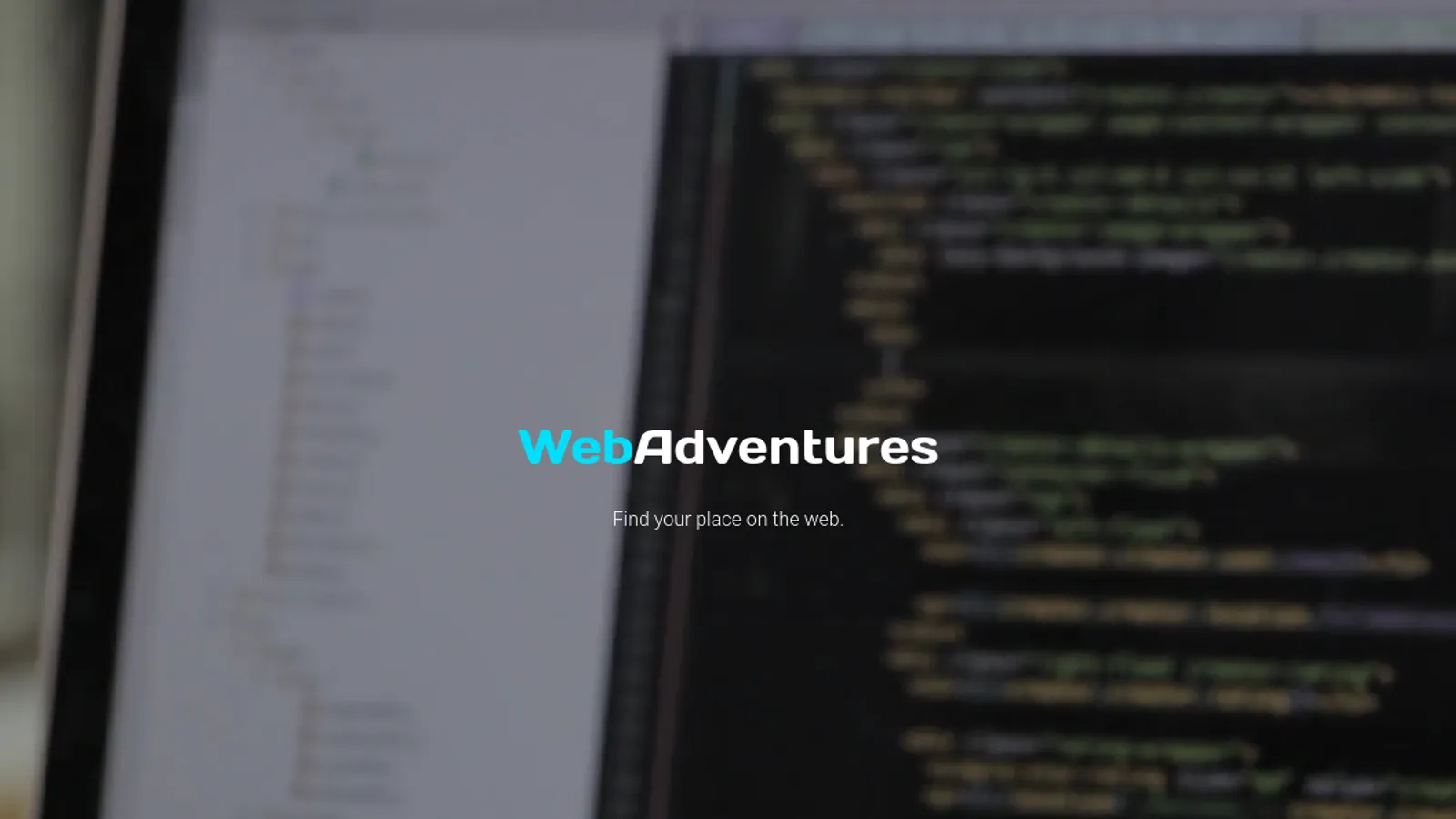 Screenshot of the Web Adventures homepage