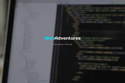 Screenshot of the Web Adventures homepage