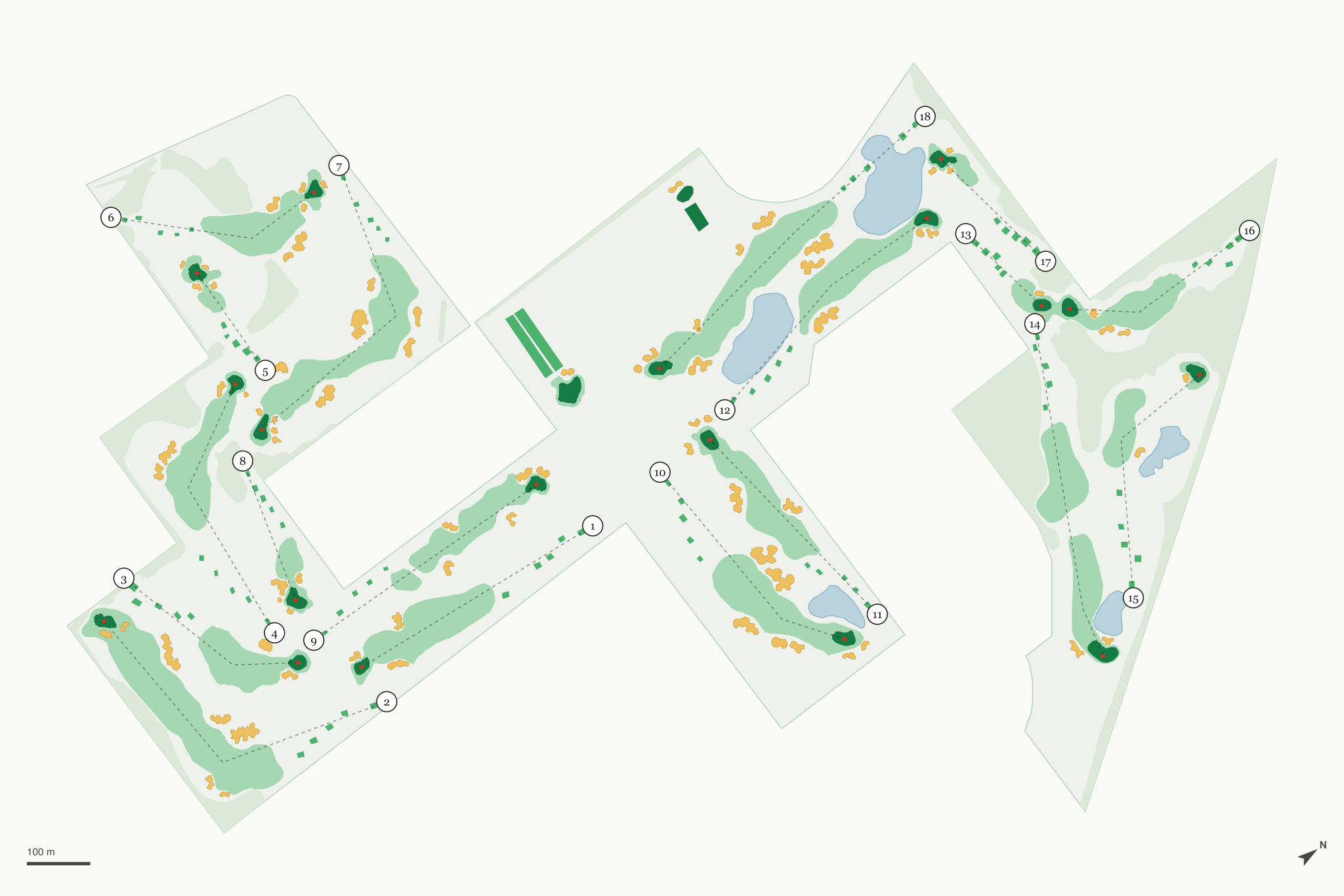 Map of Red Tail Run Golf Course