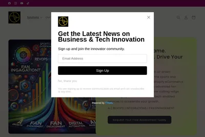Screenshot of the Robin Lee Innovations homepage