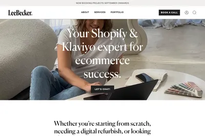 Screenshot of the Lee Becker homepage