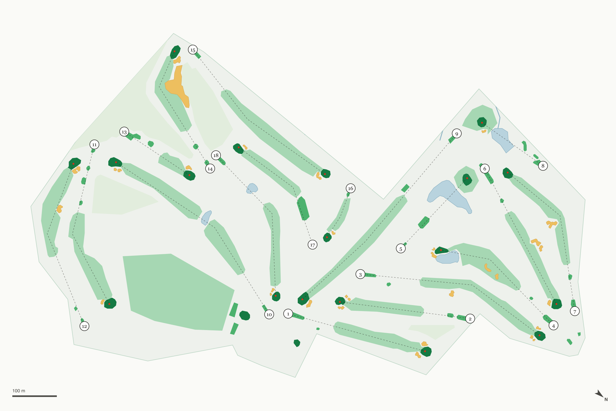 Map of Crystal Lake Golf Course