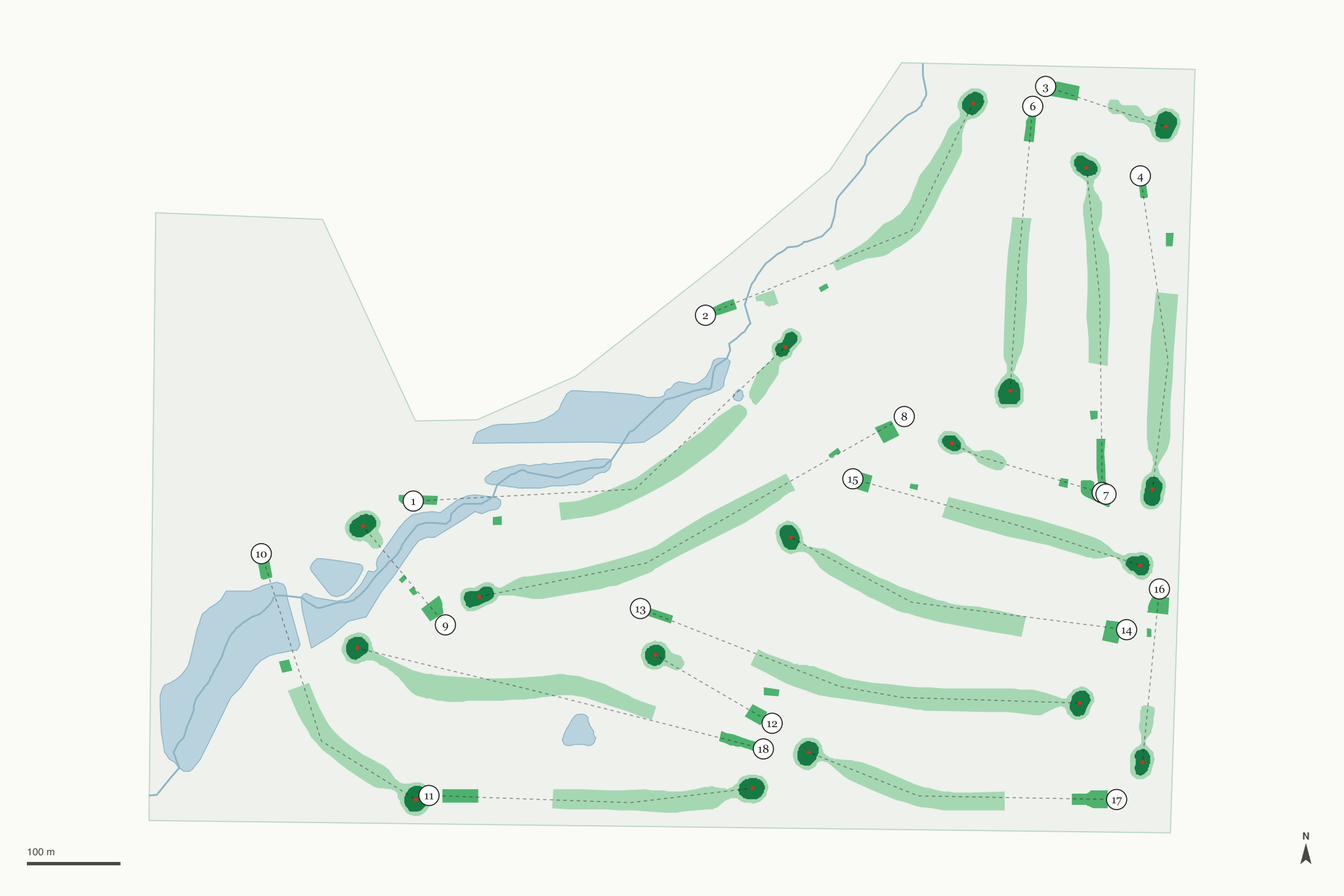 Map of Toad Valley Golf Course