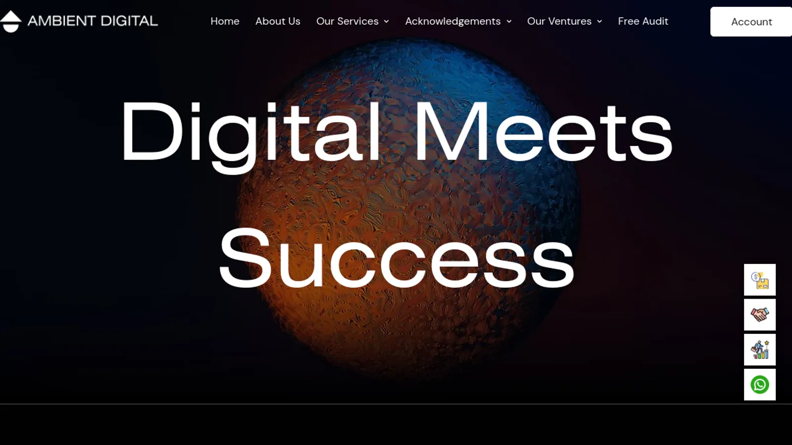 Screenshot of the Get Pre Built Stores homepage