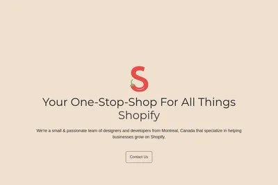 Screenshot of the SpicyDesign homepage
