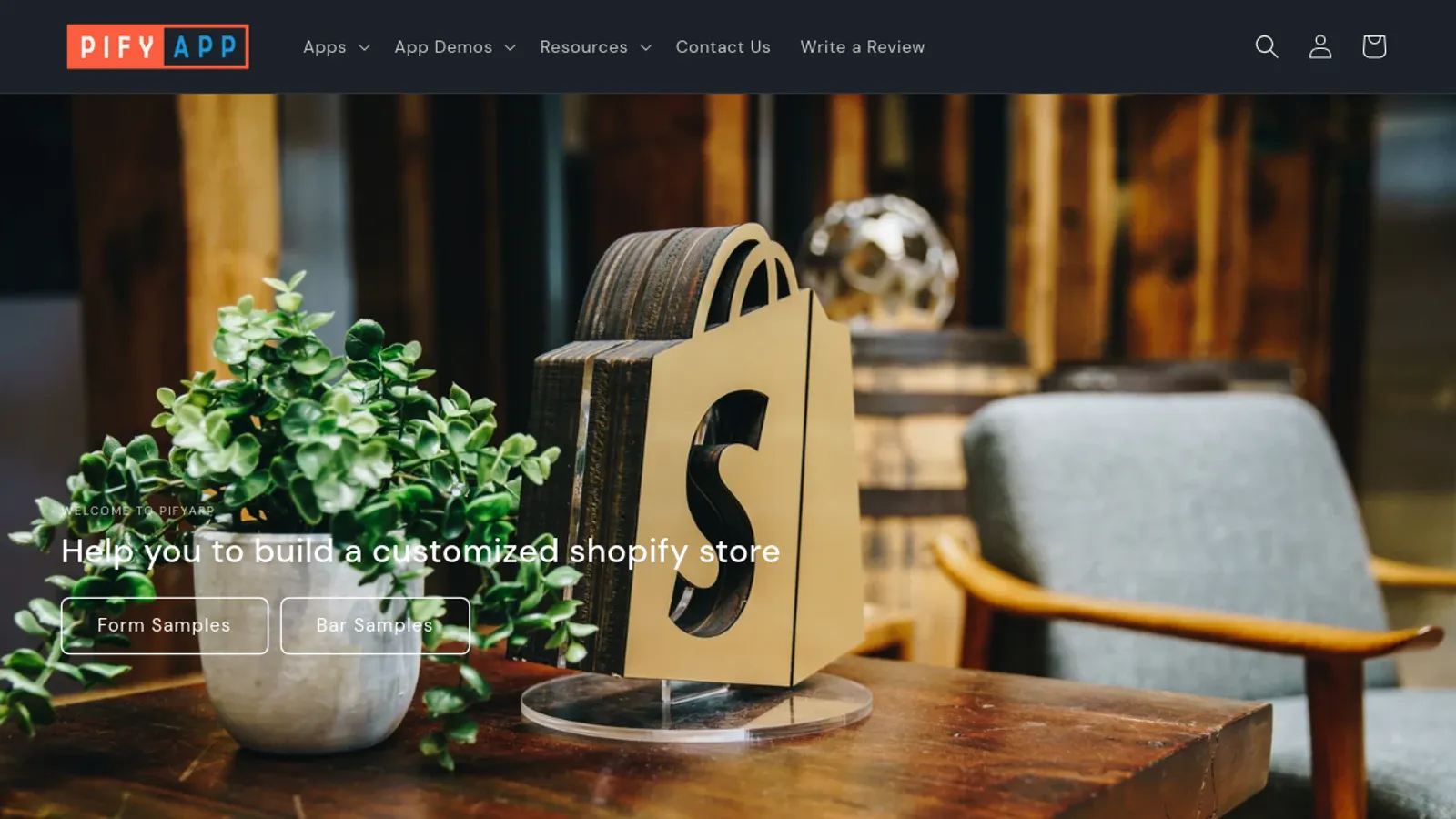 Screenshot of the pifyapp homepage