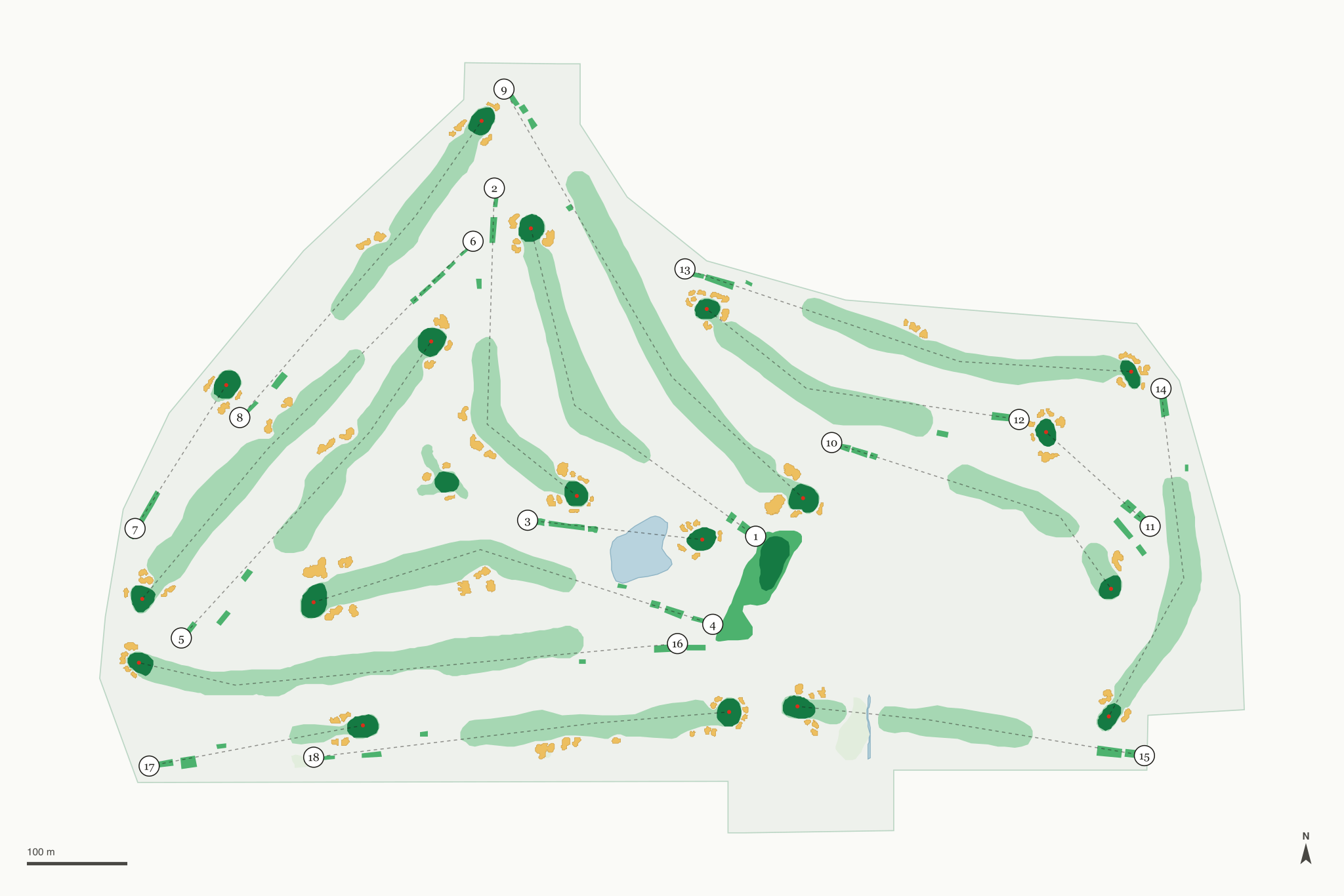Map of Canterbury Golf Club