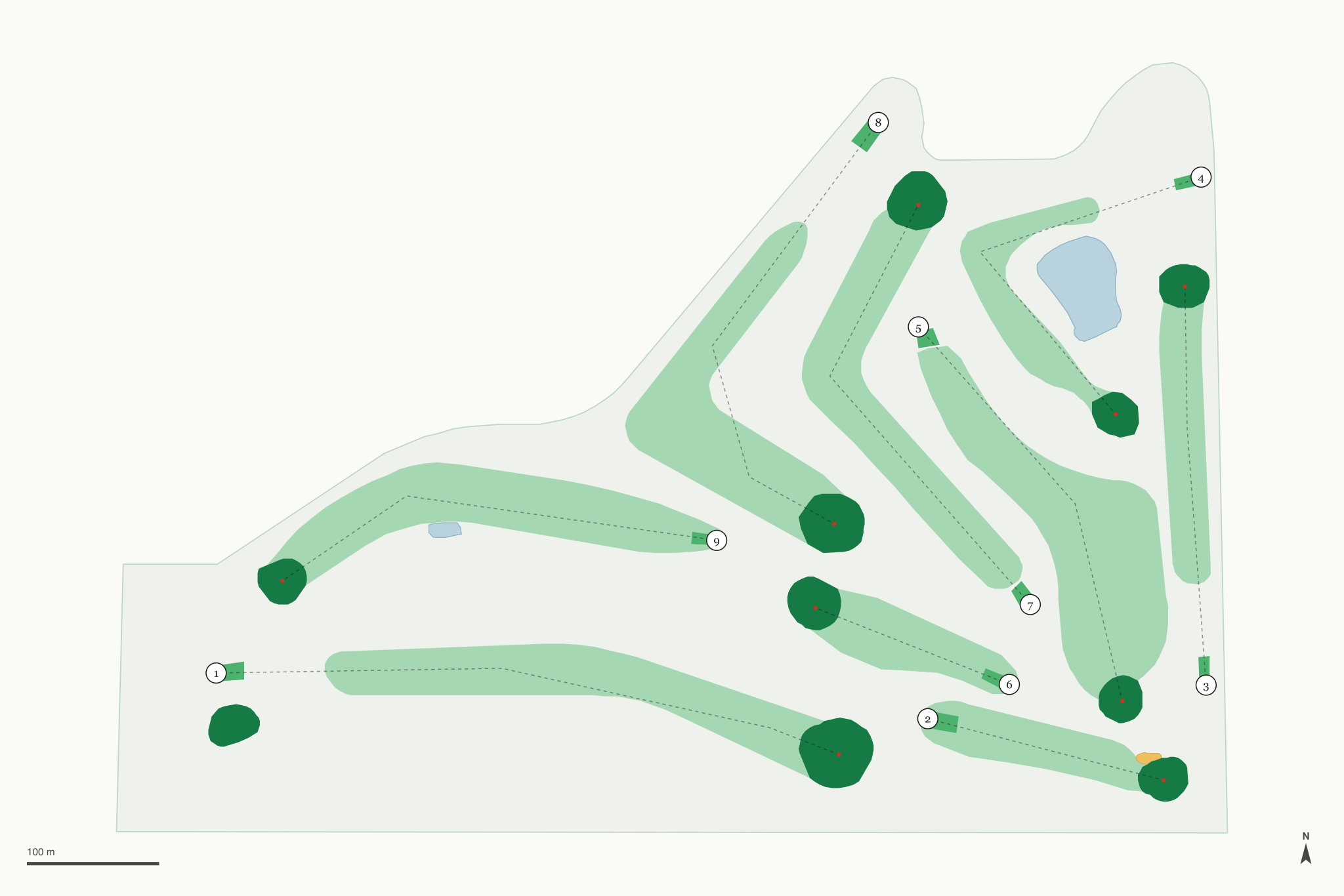 Map of Mountain View Course Maintenance