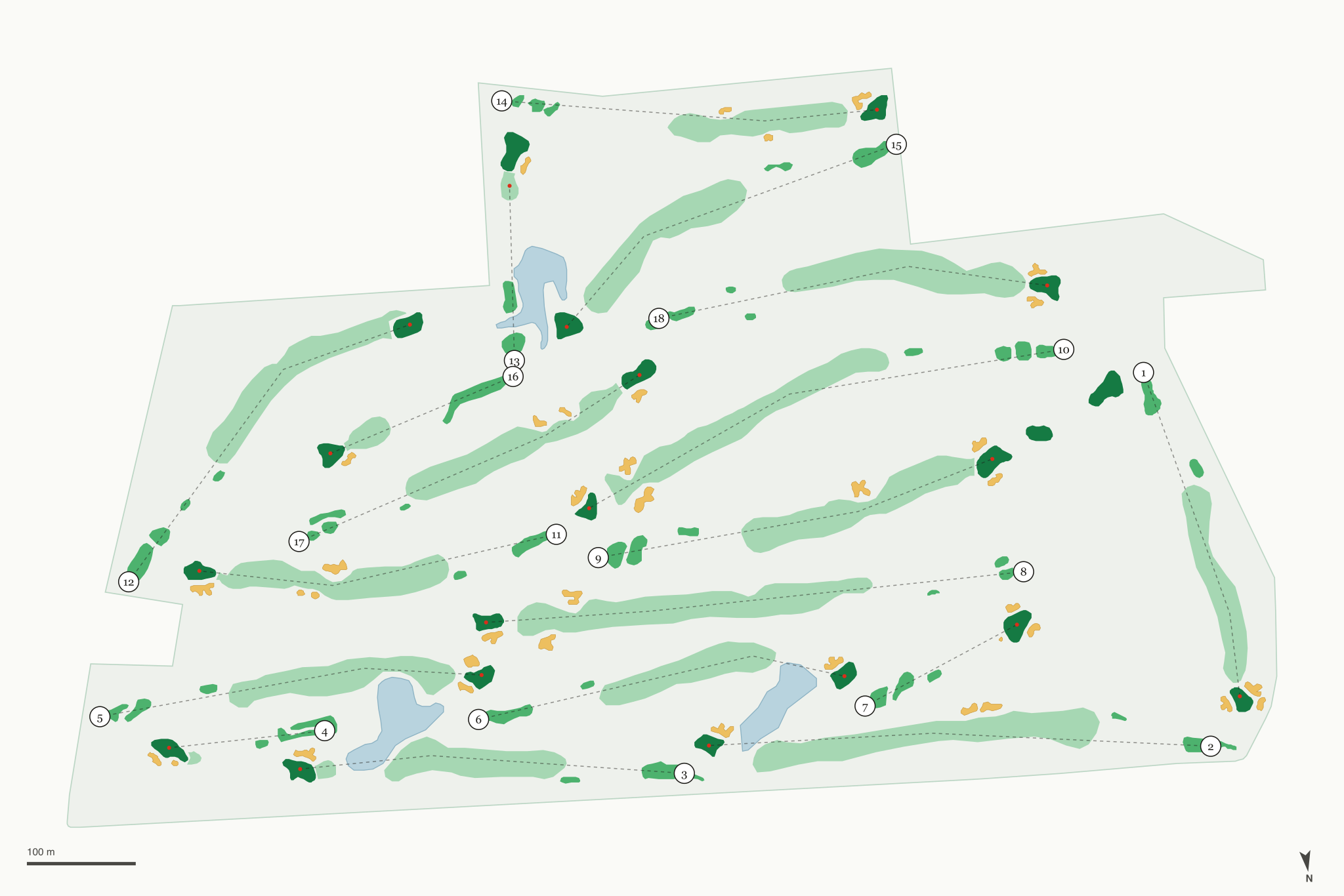 Map of Vineyard Golf Course