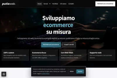 Screenshot of the Putìa Web - Simone Gaglio homepage