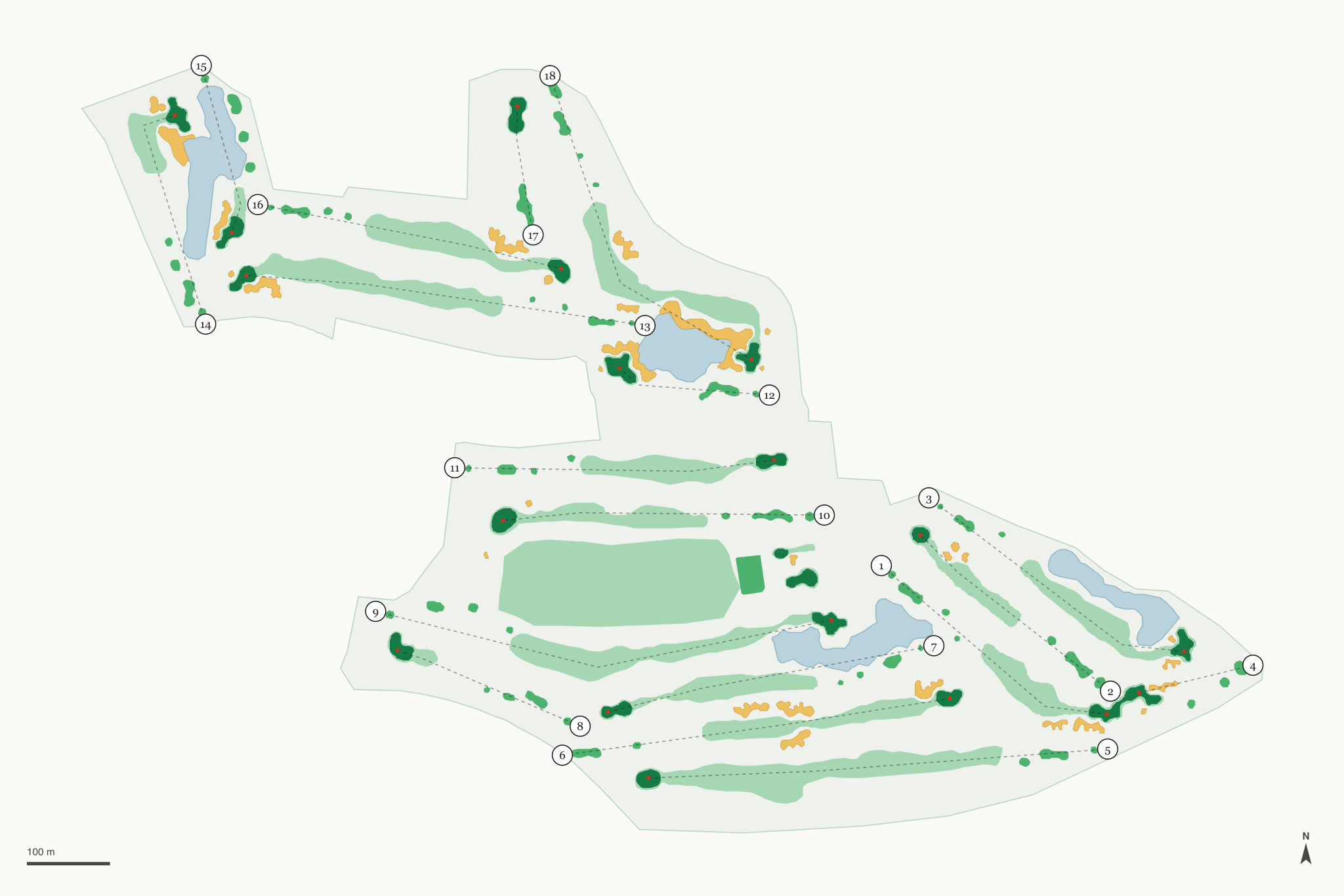 Map of Columbia Point Golf Course