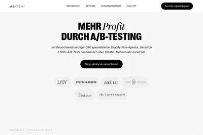 Screenshot of the ABxpert GmbH homepage