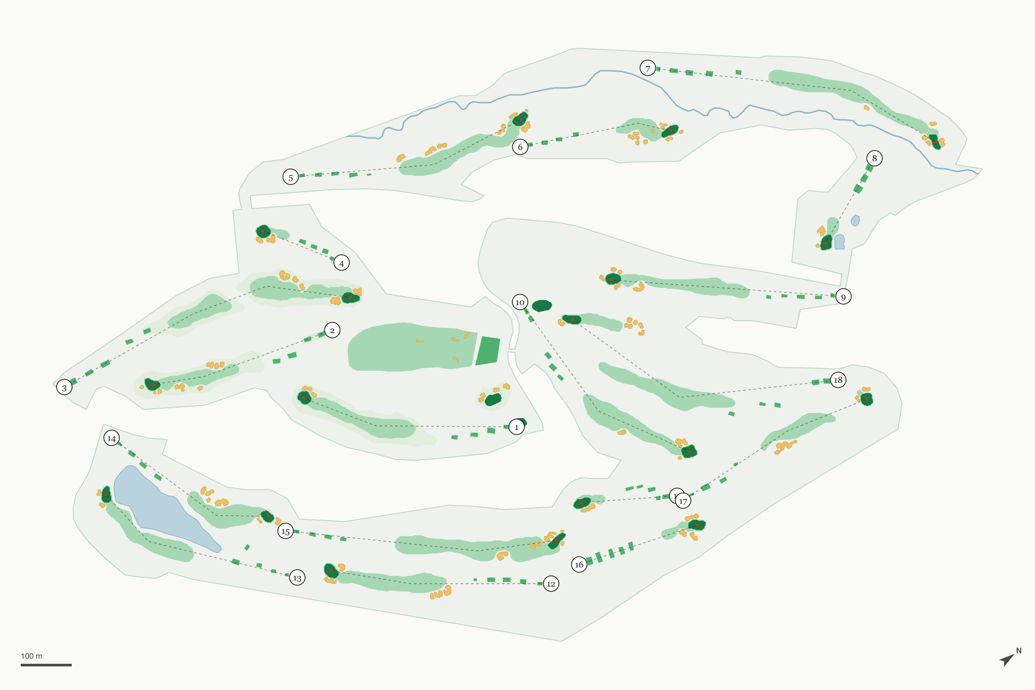 Map of Gray's Crossing Golf Course