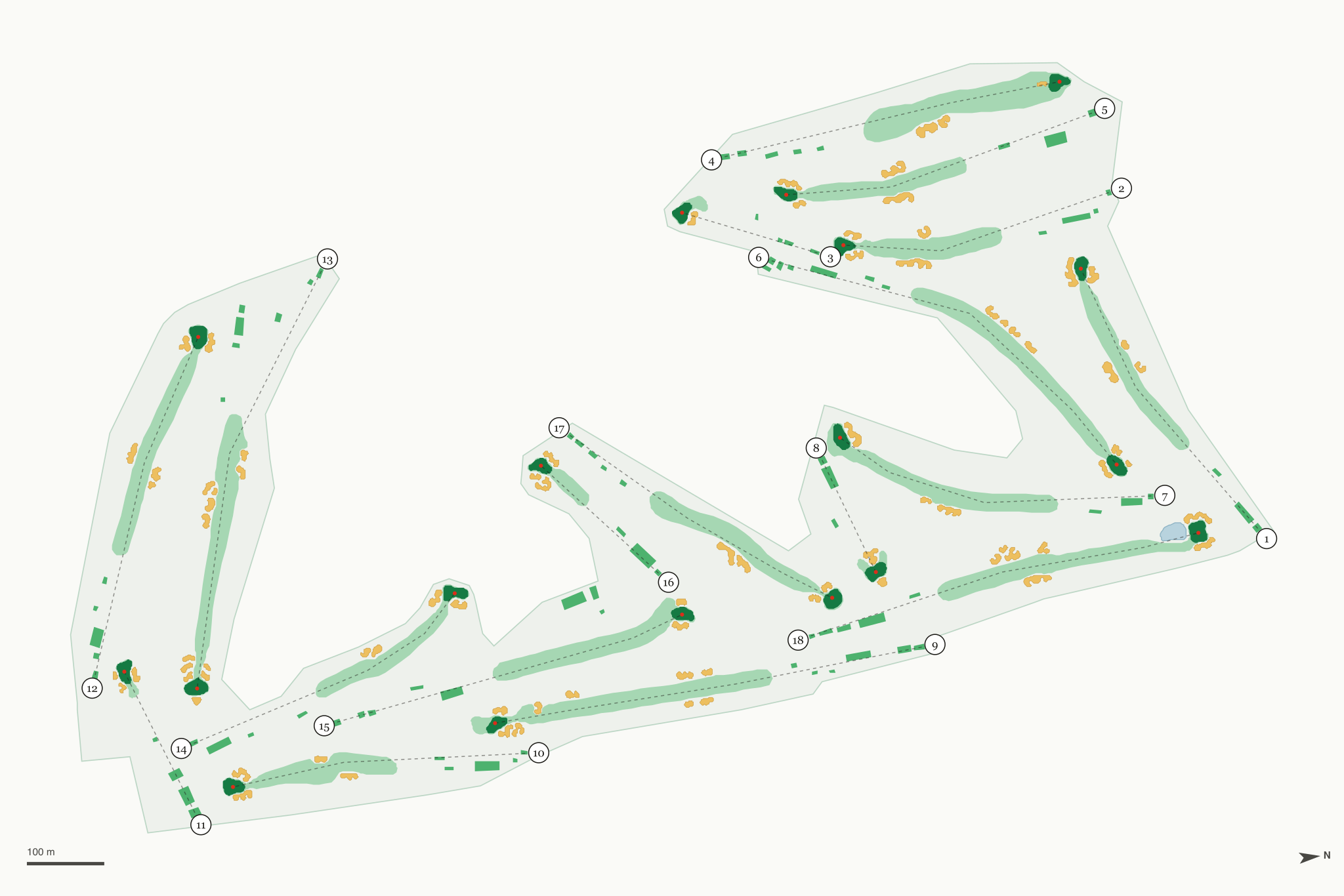 Map of Torrey Pines South Course
