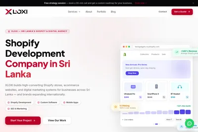 Screenshot of the XLOXI homepage
