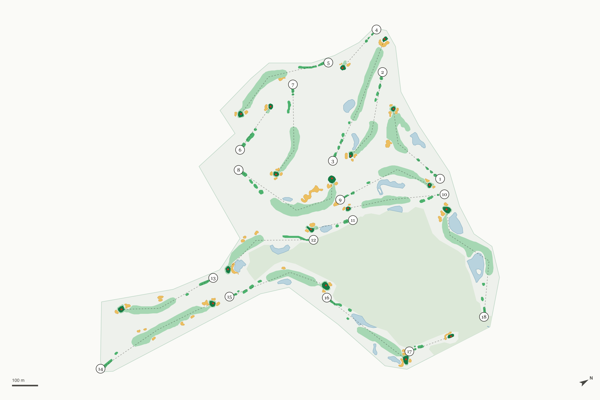 Map of The Moor Golf Course