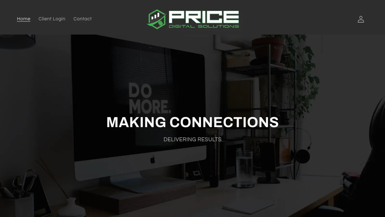 Screenshot of the Price Digital Solutions homepage