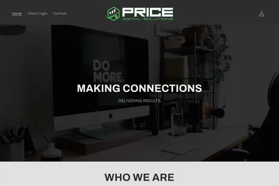 Screenshot of the Price Digital Solutions homepage