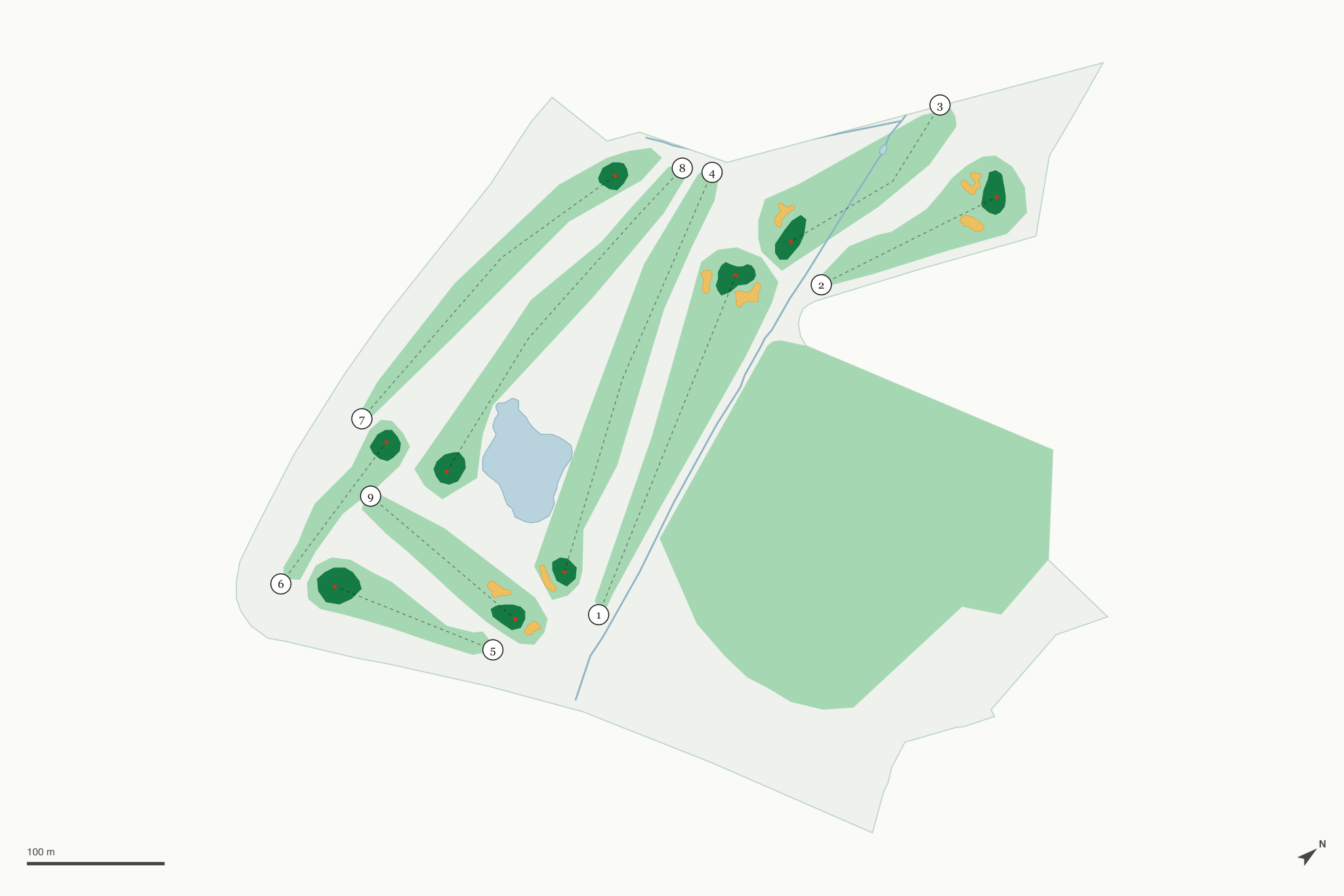 Map of Skylinks at Buchanan Fields Golf Course