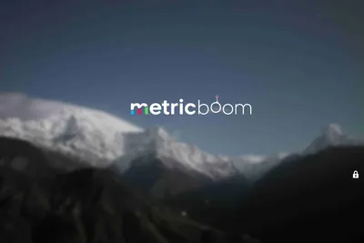 Screenshot of the Metric Boom homepage