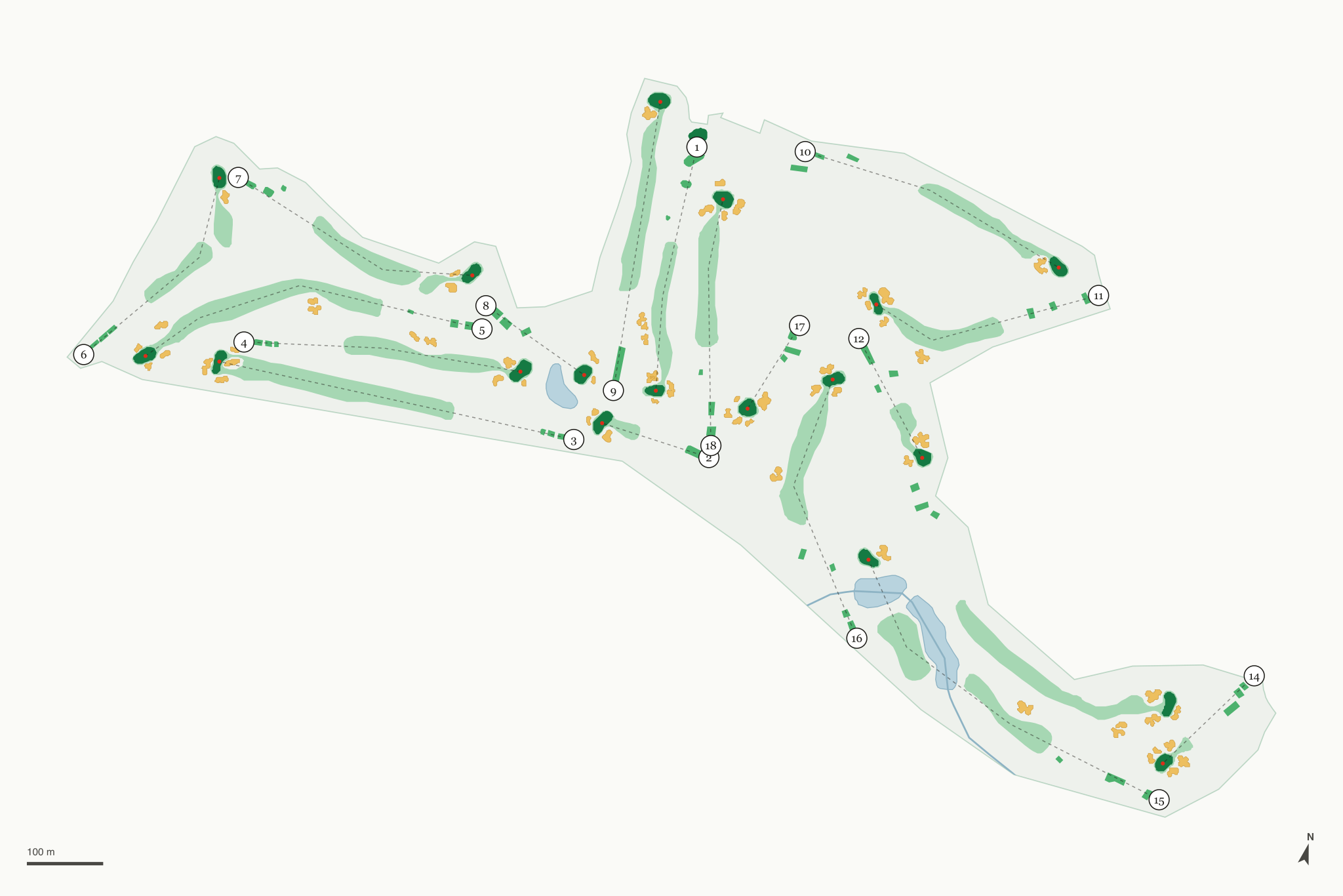 Map of Laguna Seca Golf Ranch
