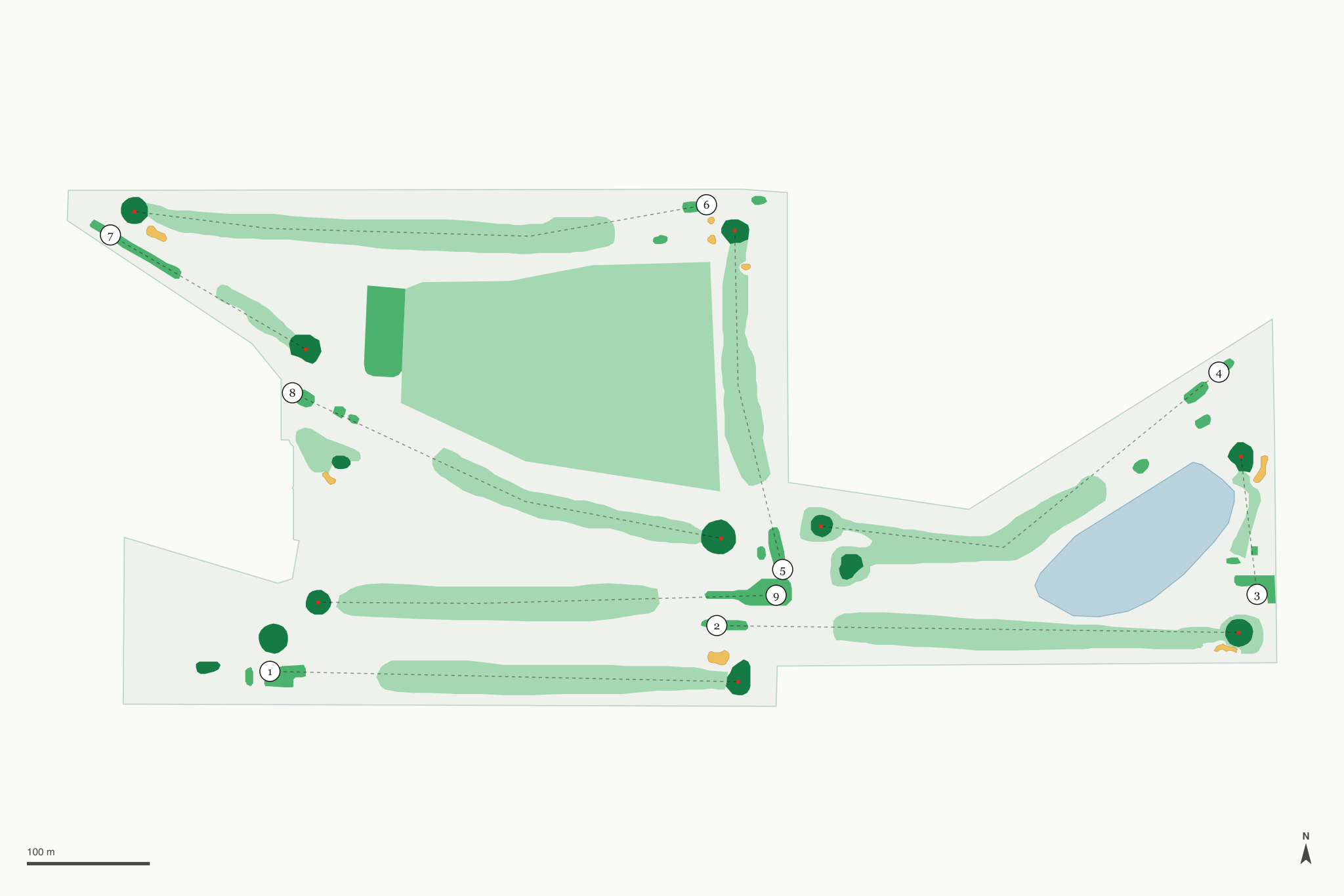 Map of Lincoln Park Golf Course