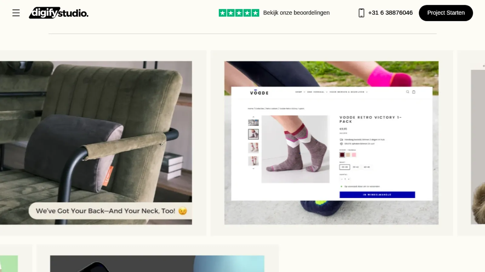 Screenshot of the DigifyStudio homepage