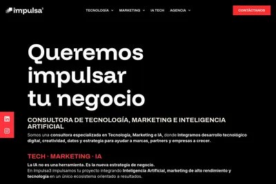 Screenshot of the Impulsa3 homepage