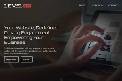 Screenshot of the Level 510 homepage