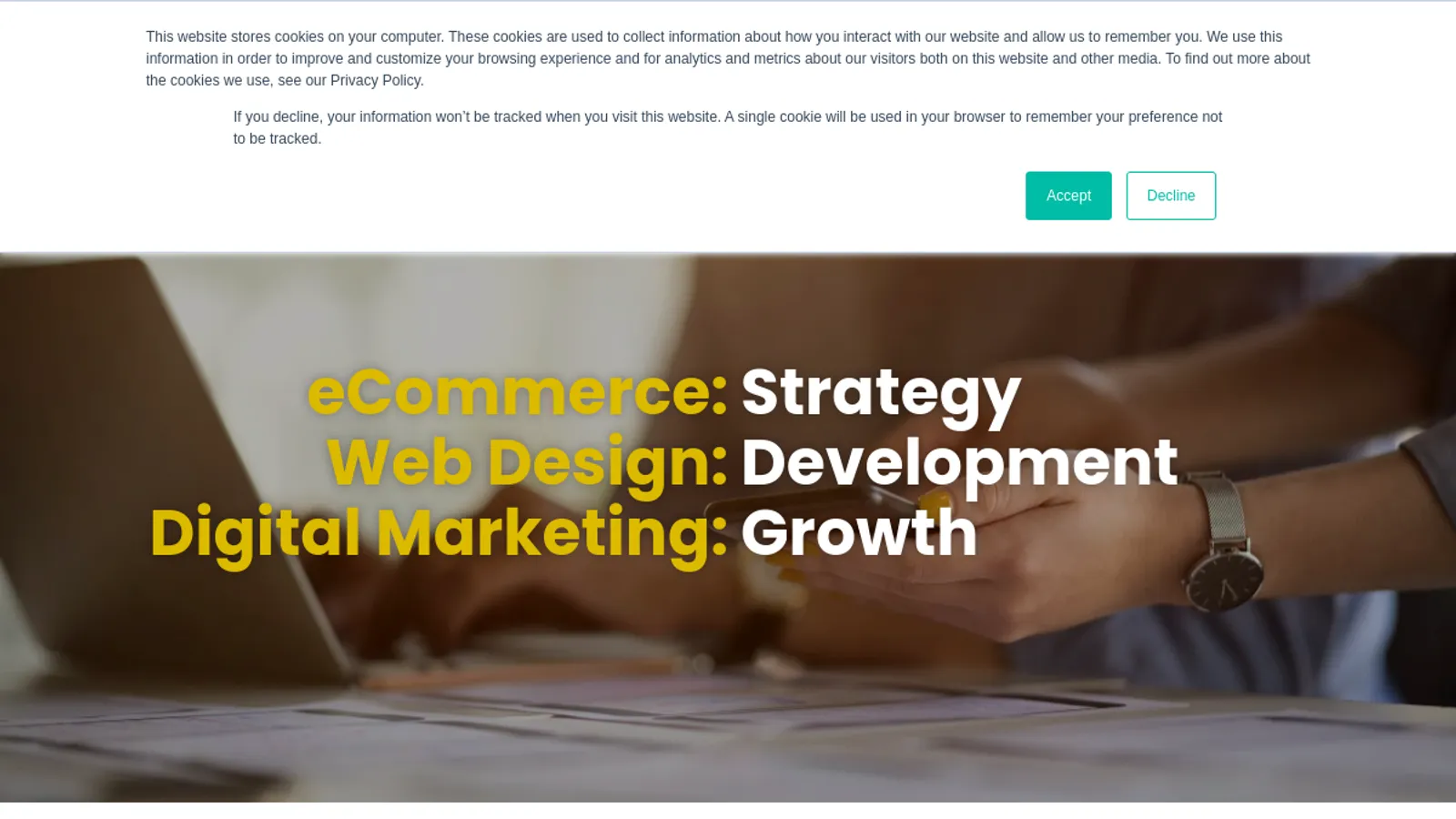 Screenshot of the pjm:digital homepage