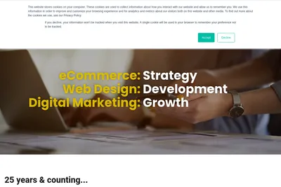 Screenshot of the pjm:digital homepage
