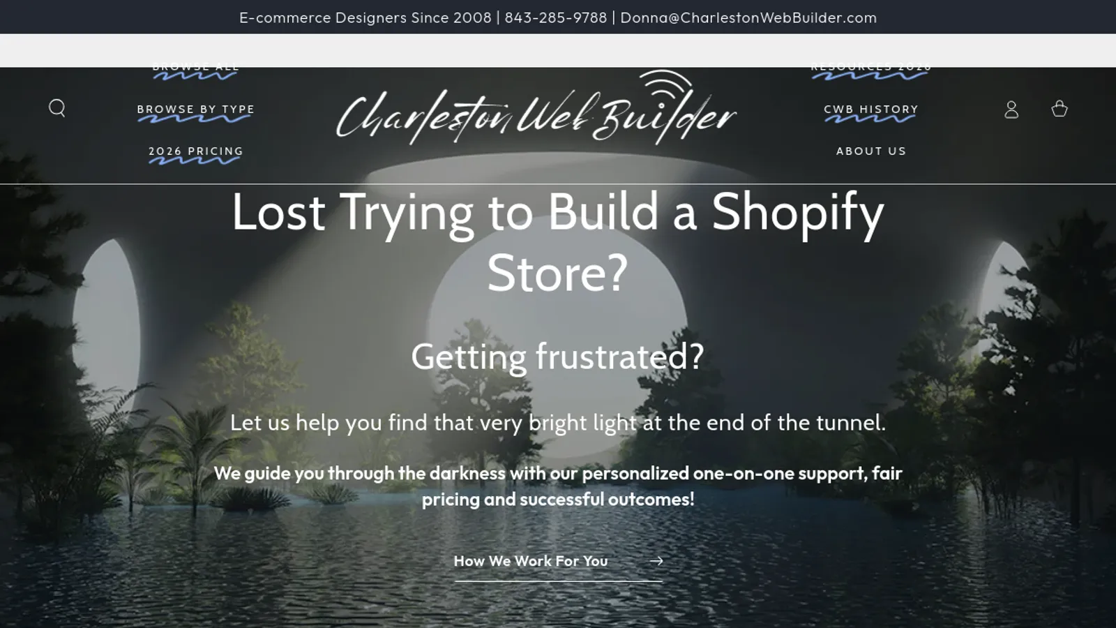 Screenshot of the Charleston WebBuilder homepage