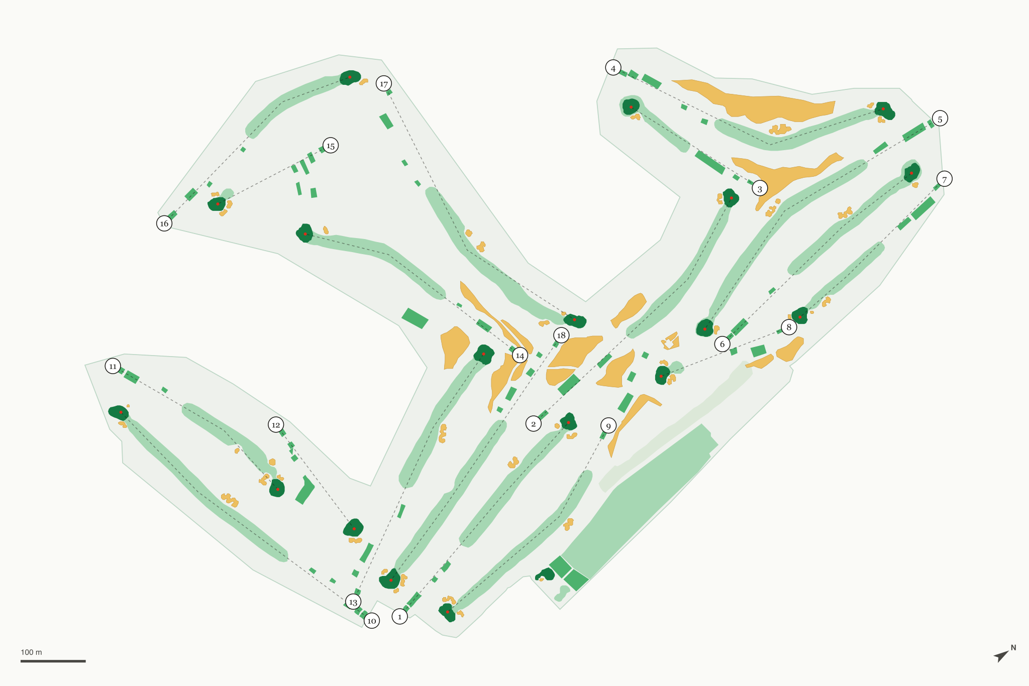 Map of Torrey Pines North Course