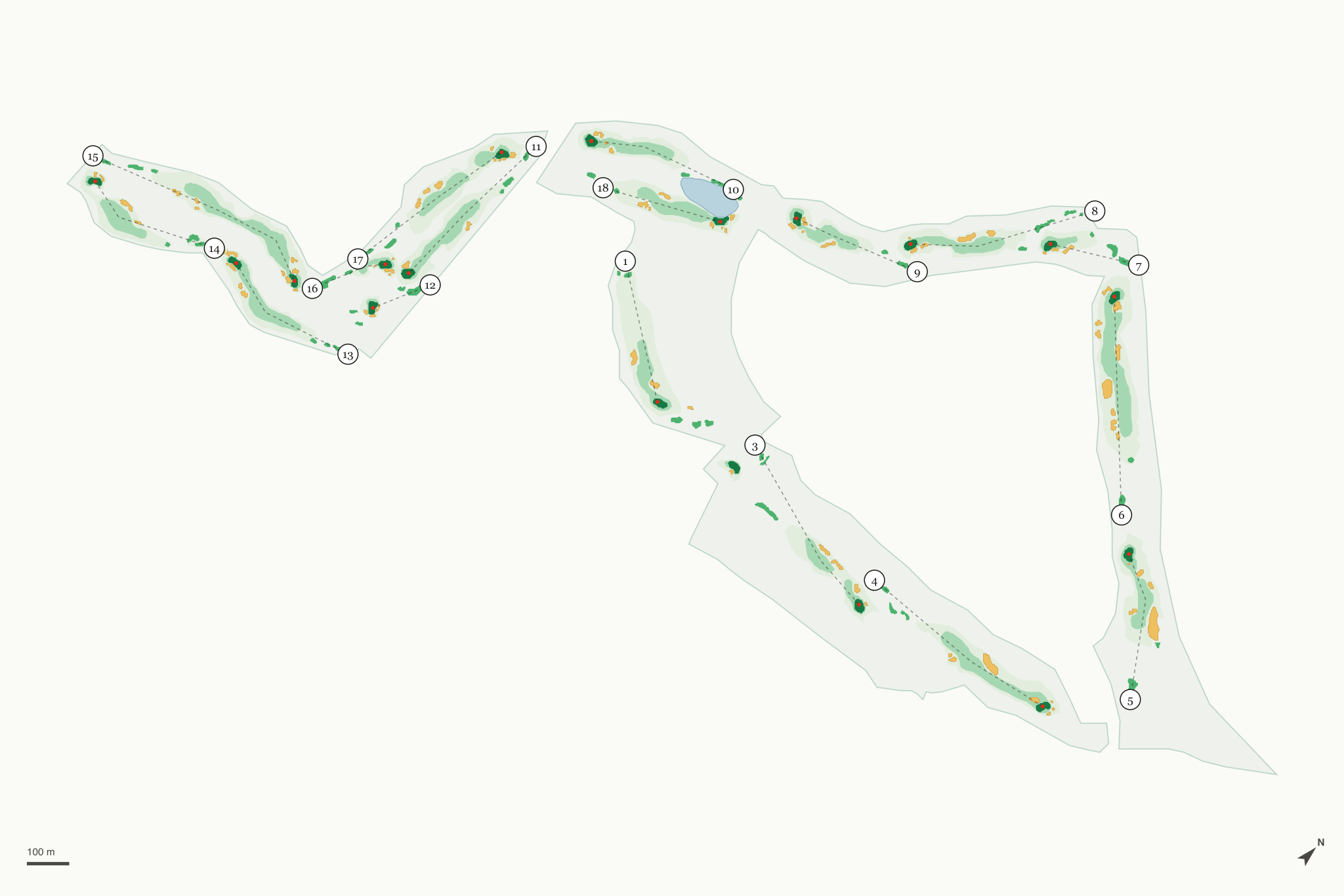 Map of TPC Las Vegas