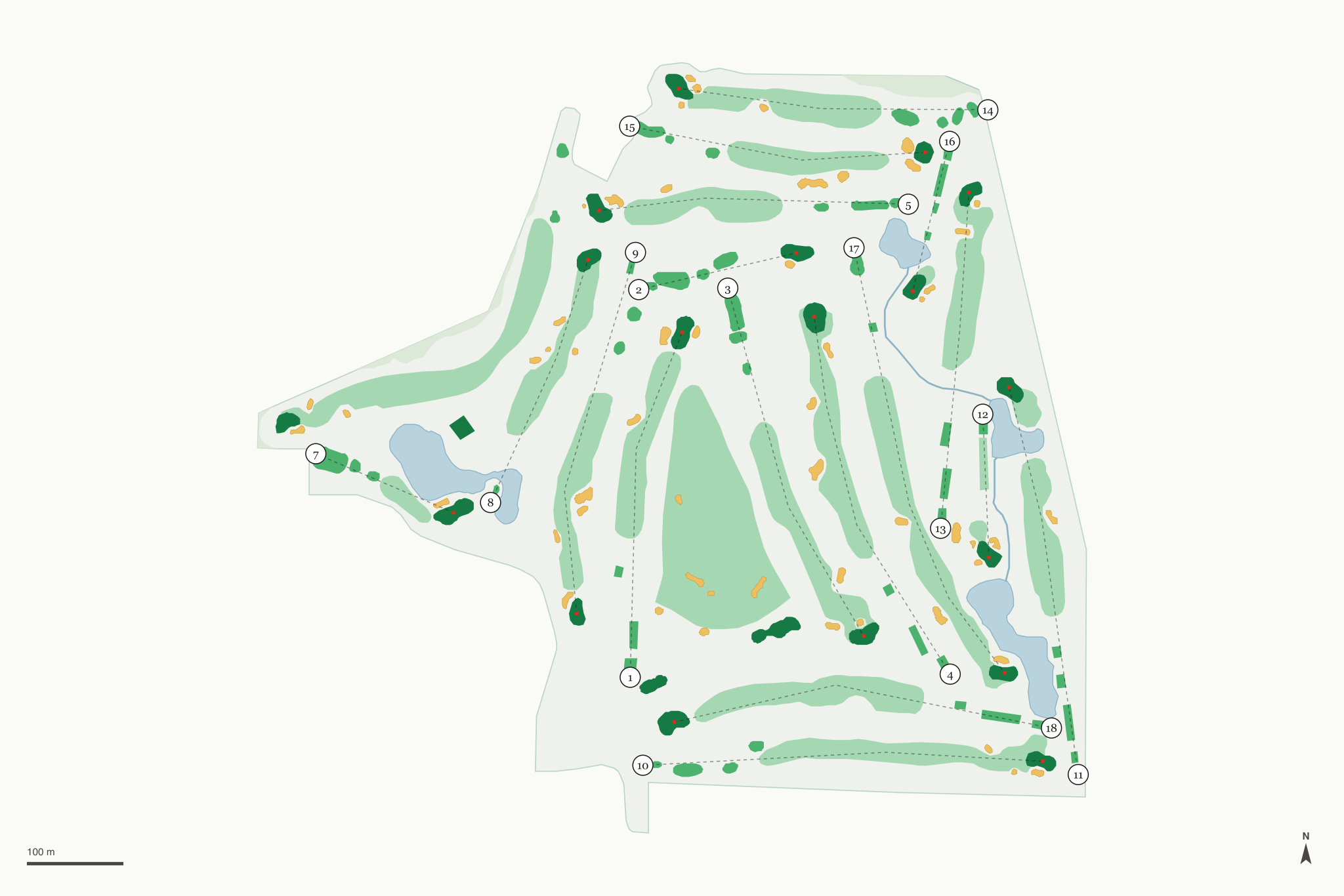 Map of Wilmette Golf Club