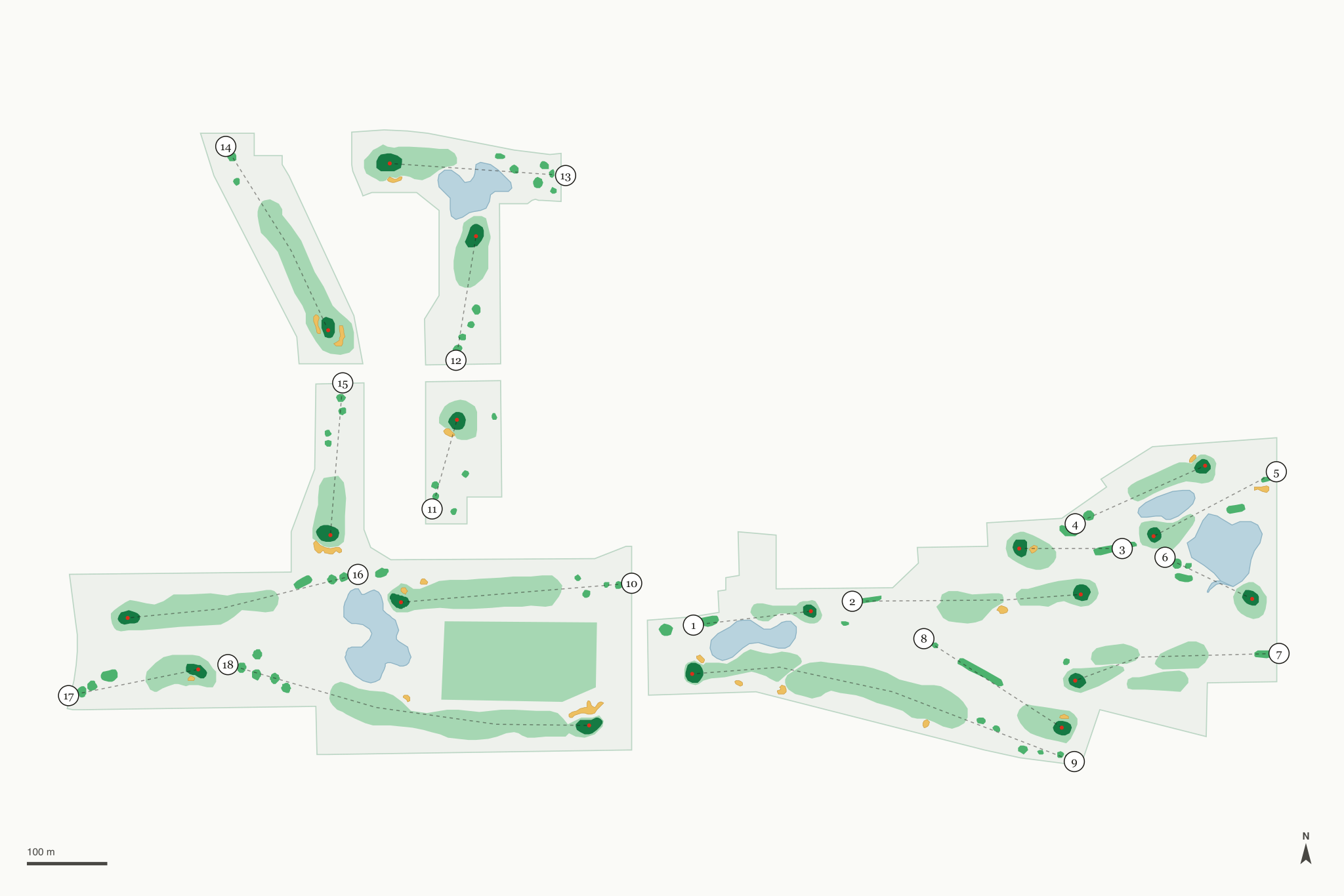 Map of Peoria Pines Golf Course