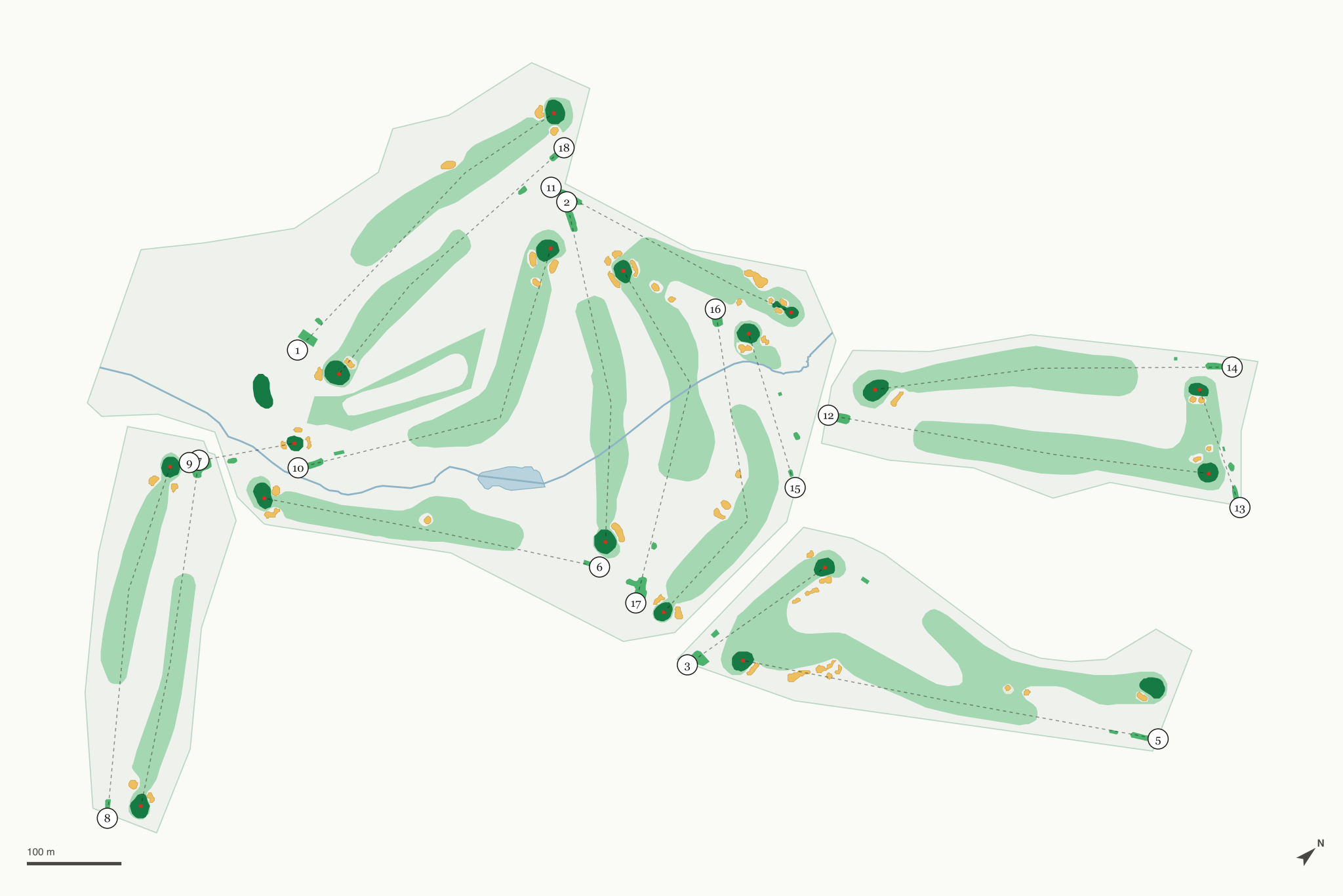 Map of Burlingame Country Club