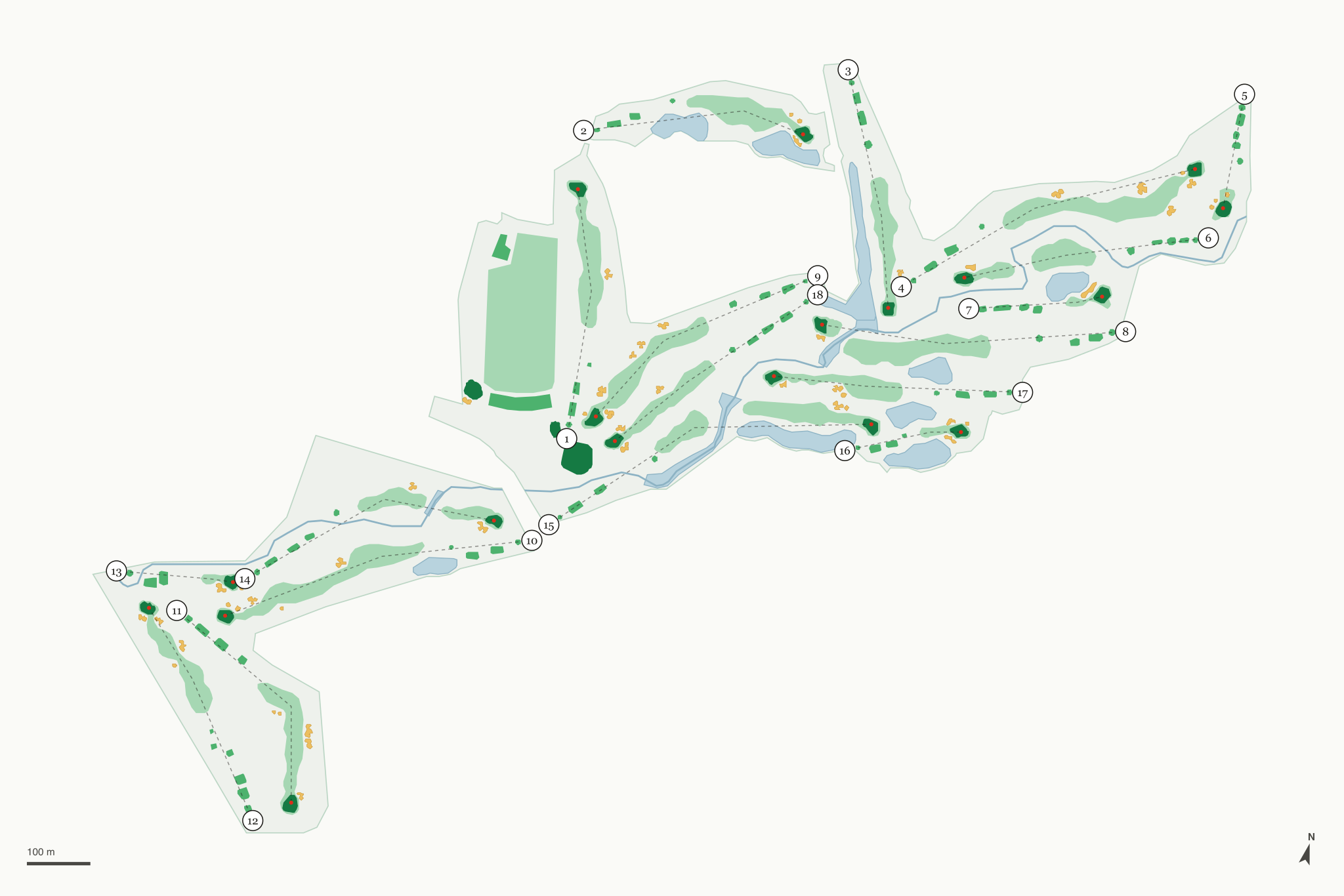 Map of Coal Creek Golf Course