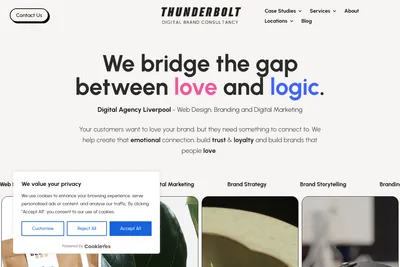 Screenshot of the Calland Creative homepage