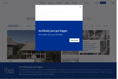 Screenshot of the ArchDaily homepage