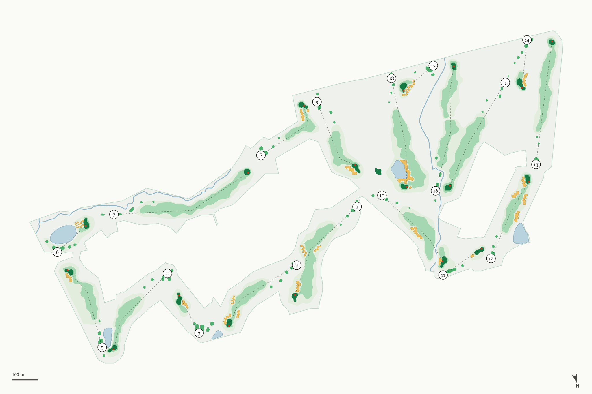 Map of Red Hawk Ridge Golf Course