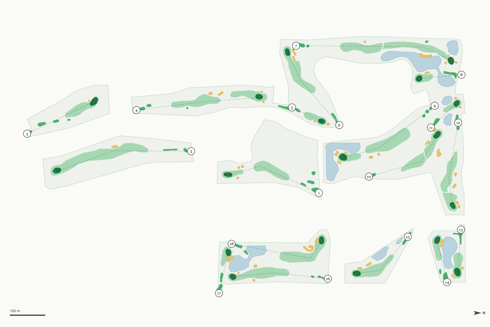 Map of Sunbird Golf Club