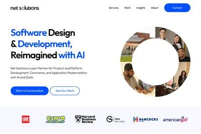 Screenshot of the Net Solutions UK Private Ltd. homepage