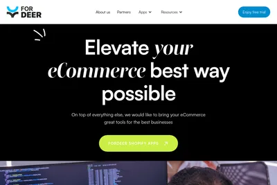 Screenshot of the Fordeer Team homepage
