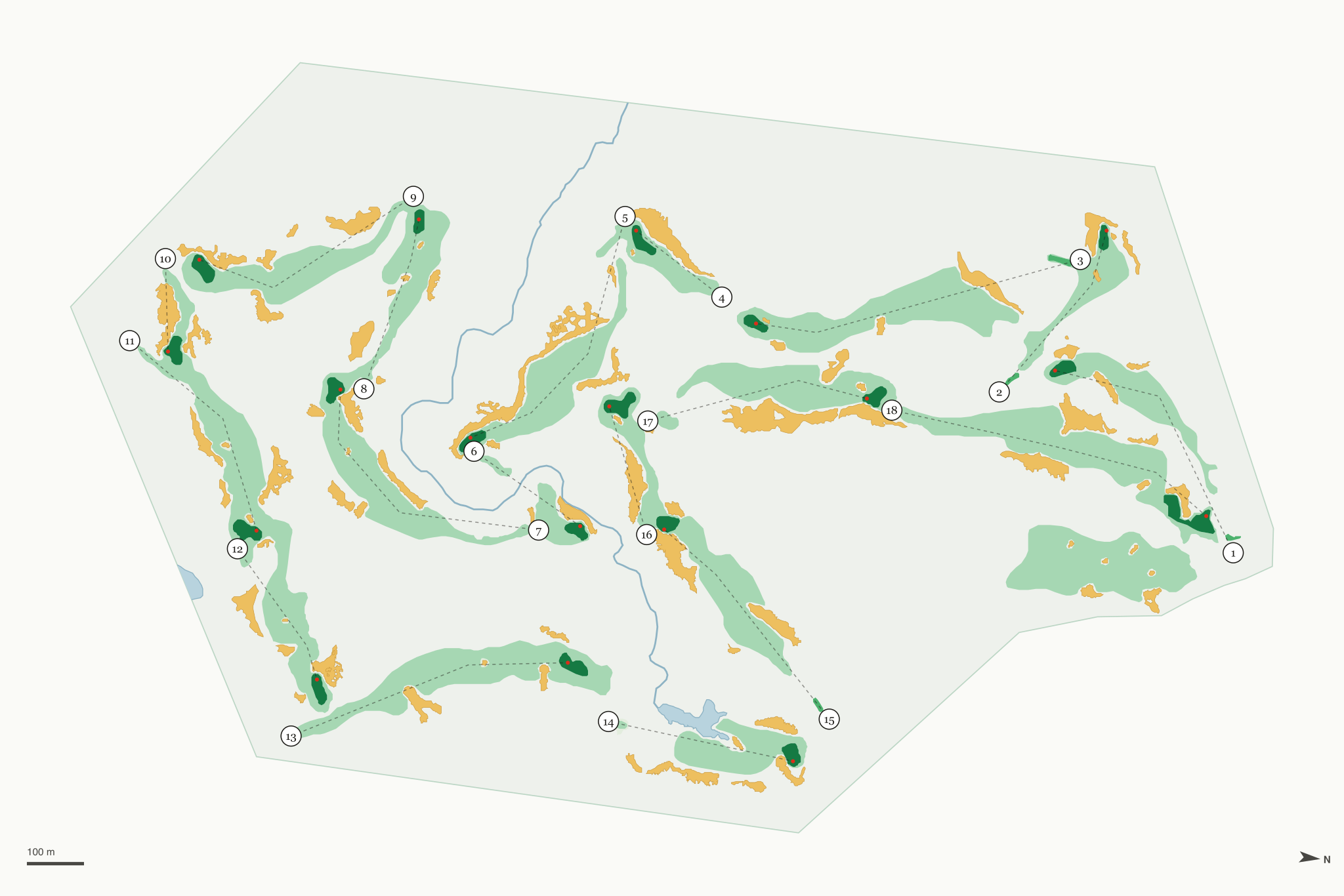Map of Gamble Sands