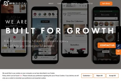 Screenshot of the Built for Growth Digital homepage